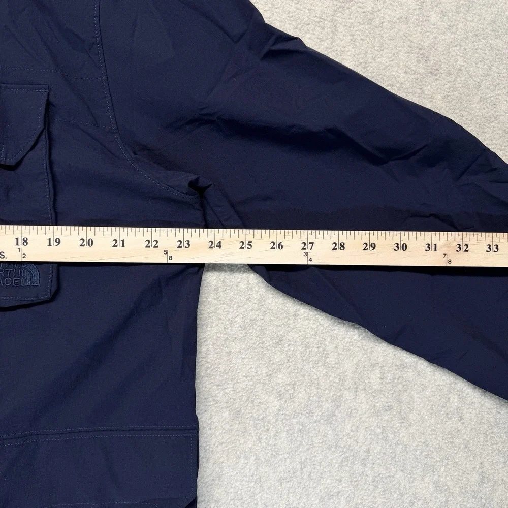 The North Face Mens L Utility Field Jacket Navy Full Zip Lightweight Cargo